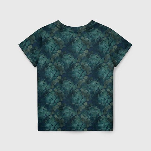 Детская футболка Синий абстрактный узор / 3D-принт – фото 2
