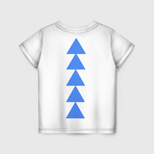 Детская футболка Композиция из смайликов квадратов и треугольников / 3D-принт – фото 2