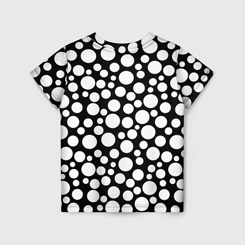Детская футболка Черно-белый горох / 3D-принт – фото 2