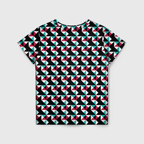 Детская футболка Красно-черный абстрактный узор / 3D-принт – фото 2