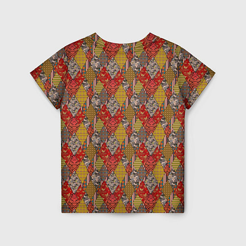 Детская футболка Осенний пэчворк / 3D-принт – фото 2