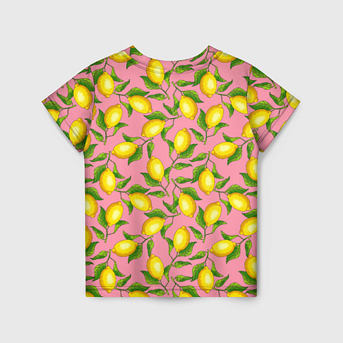 Детская футболка Лимоны паттерн / 3D-принт – фото 2