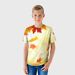 Футболка детская ПАДАЮЩИЙ КЛЕН ОСЕННЯЯ Z, цвет: 3D-принт — фото 2