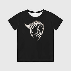 Футболка детская Конь армейский, цвет: 3D-принт