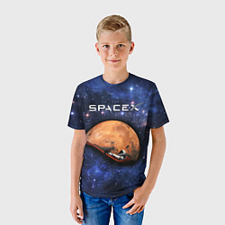 Футболка детская Space X, цвет: 3D-принт — фото 2