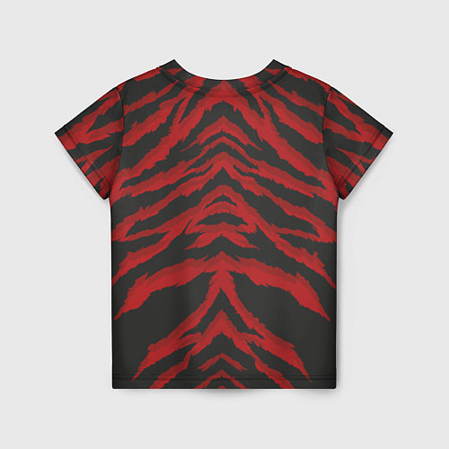 Детская футболка Красная шкура тигра / 3D-принт – фото 2