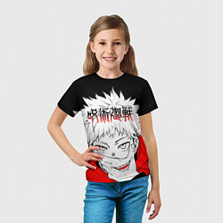 Футболка детская Jujutsu Kaisen, Юдзи Итадори, цвет: 3D-принт — фото 2