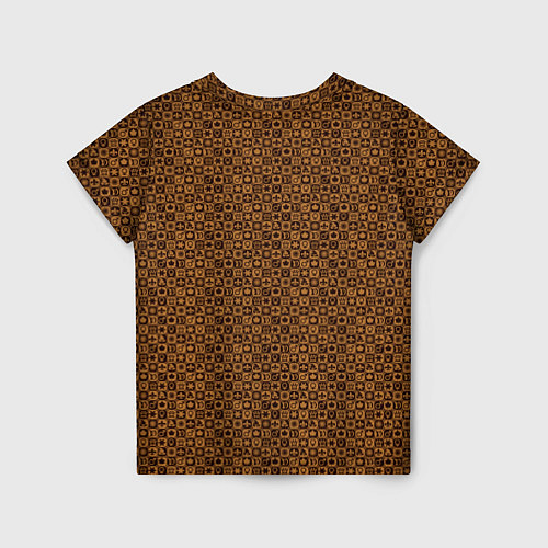 Детская футболка Brown & Gold / 3D-принт – фото 2