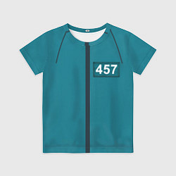 Футболка детская Форма игрока Игра в кальмара, цвет: 3D-принт