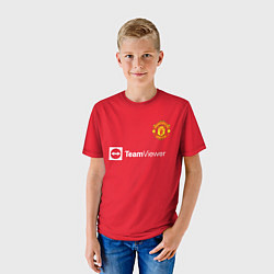 Футболка детская Джейдон Санчо форма Манчестер Юнайтед 20212022, цвет: 3D-принт — фото 2