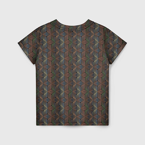 Детская футболка Абстракция из разноцветных треугольников из линий / 3D-принт – фото 2