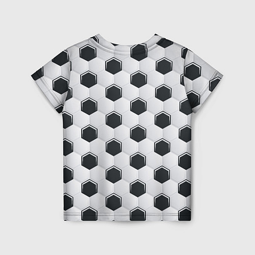 Детская футболка Текстура футбольного мяча / 3D-принт – фото 2