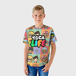 Футболка детская Toca Life: Faces, цвет: 3D-принт — фото 2