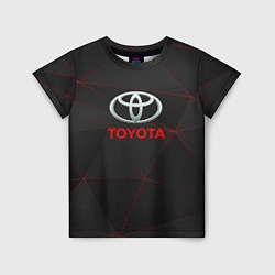 Футболка детская Toyota Тонкие линии неона, цвет: 3D-принт