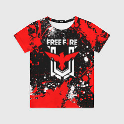 Детская футболка Free Fire: Брызги и капли красок
