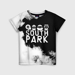Футболка детская Все пацаны на черном фоне Южный Парк, цвет: 3D-принт