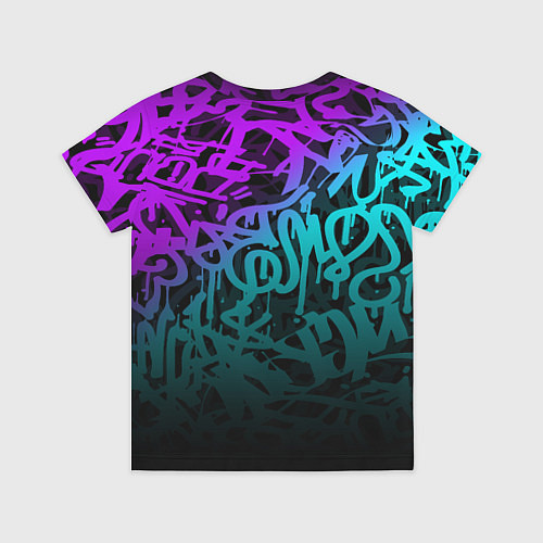 Детская футболка НЕОНОВОЕ ГРАФФИТИ NEON / 3D-принт – фото 2