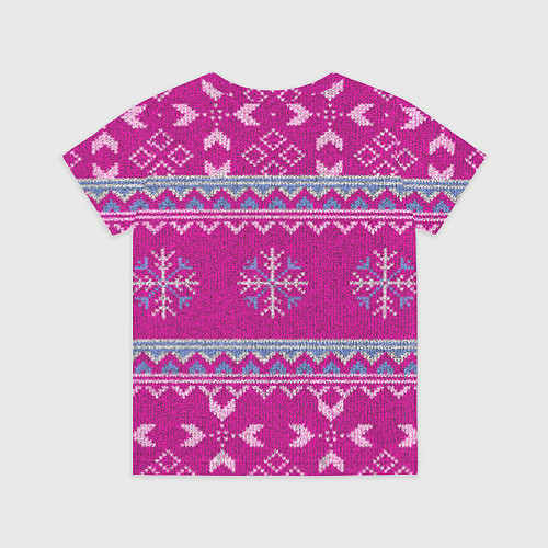 Детская футболка Свитер со снежинками / 3D-принт – фото 2