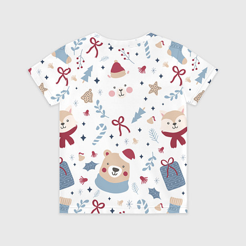 Детская футболка Забавный Новый Год / 3D-принт – фото 2