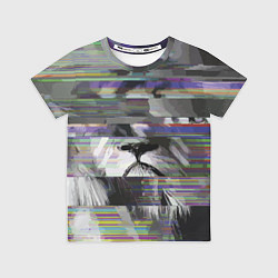 Футболка детская Glitch lion 2020, цвет: 3D-принт