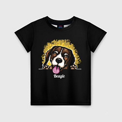 Футболка детская Бигль Beagle, цвет: 3D-принт