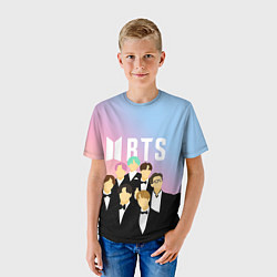 Футболка детская BTS БТС ART УЧАСТНИКИ, цвет: 3D-принт — фото 2