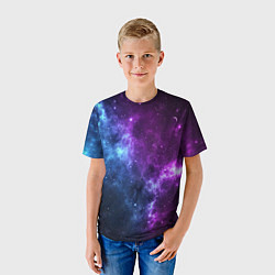 Футболка детская NEON GALAXY НЕОНОВЫЙ КОСМОС, цвет: 3D-принт — фото 2