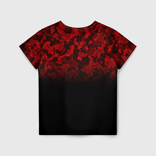 Детская футболка BLACK RED CAMO RED MILLITARY / 3D-принт – фото 2