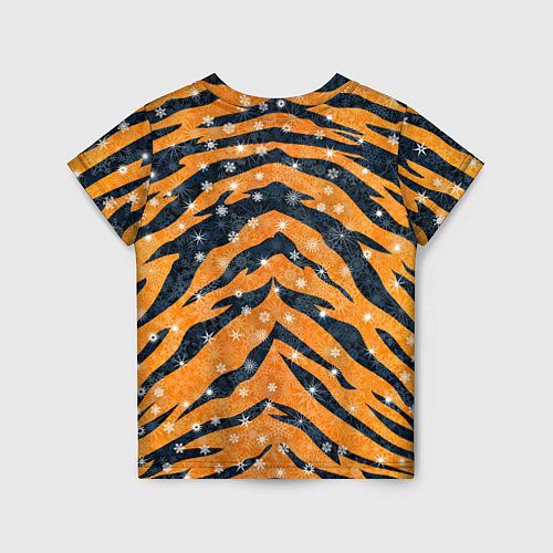 Детская футболка Новогодняя шкура тигра / 3D-принт – фото 2