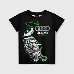 Футболка детская Audi quattro череп, цвет: 3D-принт
