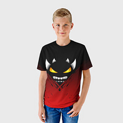 Футболка детская Geometry Dash: Demon Smile, цвет: 3D-принт — фото 2