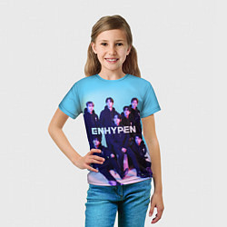 Футболка детская ENHYPEN: Хисын, Джей, Джейк, Сонхун, Сону, Чонвон,, цвет: 3D-принт — фото 2