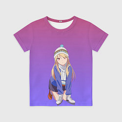 Футболка детская Девочка и коньки, цвет: 3D-принт