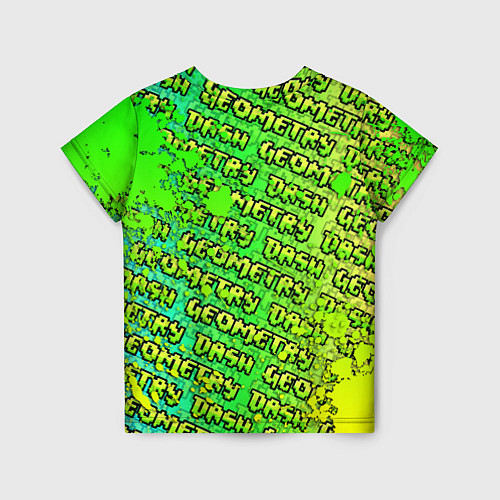 Детская футболка Geometry Dash: Acid Green / 3D-принт – фото 2