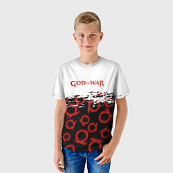 Футболка детская God of War Logo Pattern, цвет: 3D-принт — фото 2