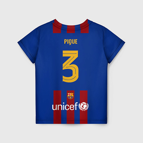 Детская футболка Barcelona Pique 3 / 3D-принт – фото 2