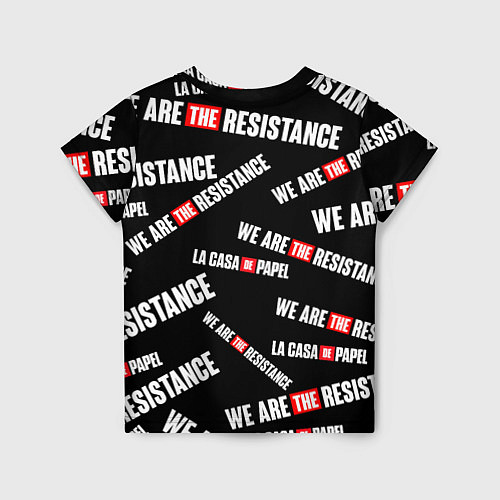 Детская футболка БУМАЖНЫЙ ДОМ WE ARE THE RESISTANCE / 3D-принт – фото 2