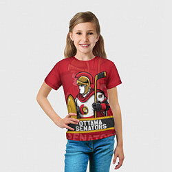 Футболка детская Оттава Сенаторз, Ottawa Senators, цвет: 3D-принт — фото 2