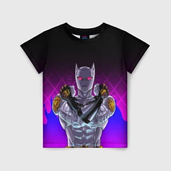 Футболка детская JOJO KILLER QUEEN КОРОЛЕВА УБИЙЦА FIRE STYLE, цвет: 3D-принт