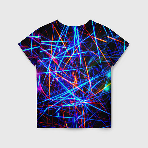 Детская футболка NEON LINES Glowing Lines Effect / 3D-принт – фото 2