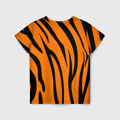 Детская футболка Текстура тиграtiger / 3D-принт – фото 2