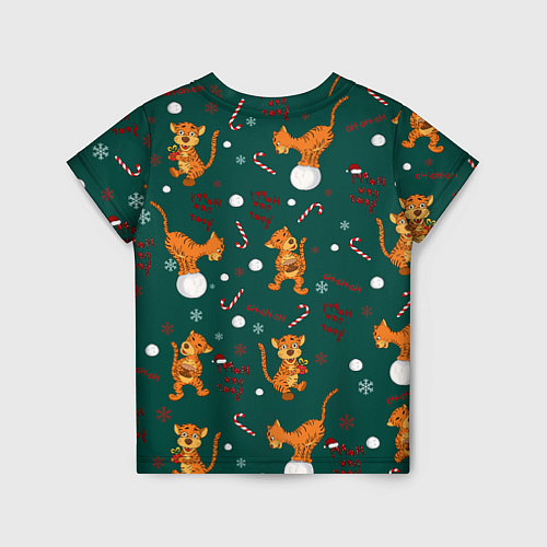 Детская футболка Тигр и рождество / 3D-принт – фото 2