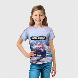 Футболка детская SnowRunner Гонки по бездорожью, цвет: 3D-принт — фото 2