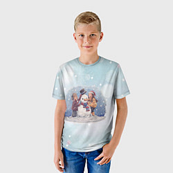 Футболка детская !Снеговик!, цвет: 3D-принт — фото 2