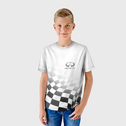Футболка детская INFINITI, ИНФИНИТИ СПОРТ, ФИНИШНЫЙ ФЛАГ, цвет: 3D-принт — фото 2