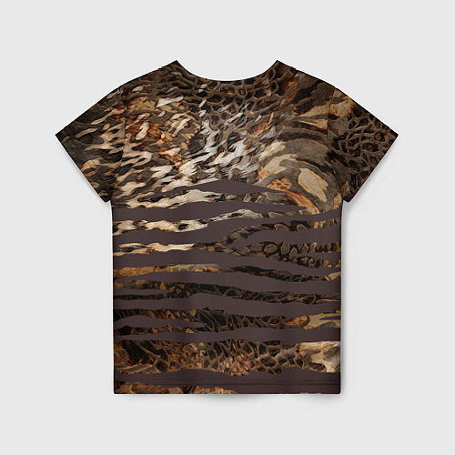 Детская футболка Хищный дикий тигр / 3D-принт – фото 2