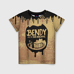 Футболка детская ЧЕРНЫЙ БЕНДИ BENDY AND THE INK MACHINE, цвет: 3D-принт