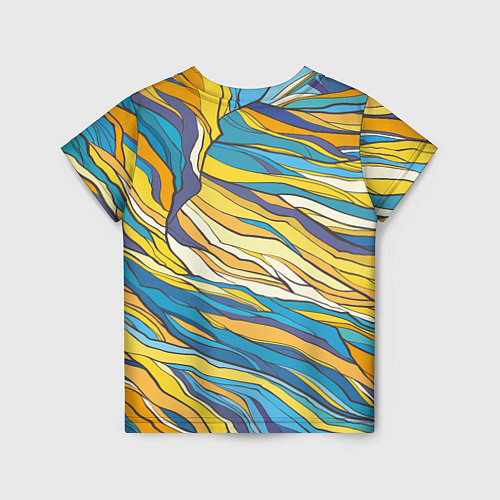 Детская футболка Красивые абстрактные волны / 3D-принт – фото 2