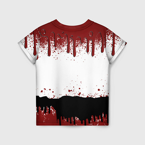 Детская футболка BLOOD BLACK AND WHITE BENDY AND THE INK MACHINE / 3D-принт – фото 2