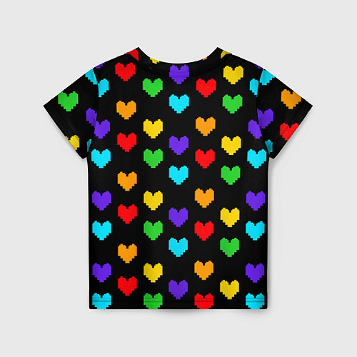 Детская футболка UNDERTALE HEART COLOR HEROES / 3D-принт – фото 2